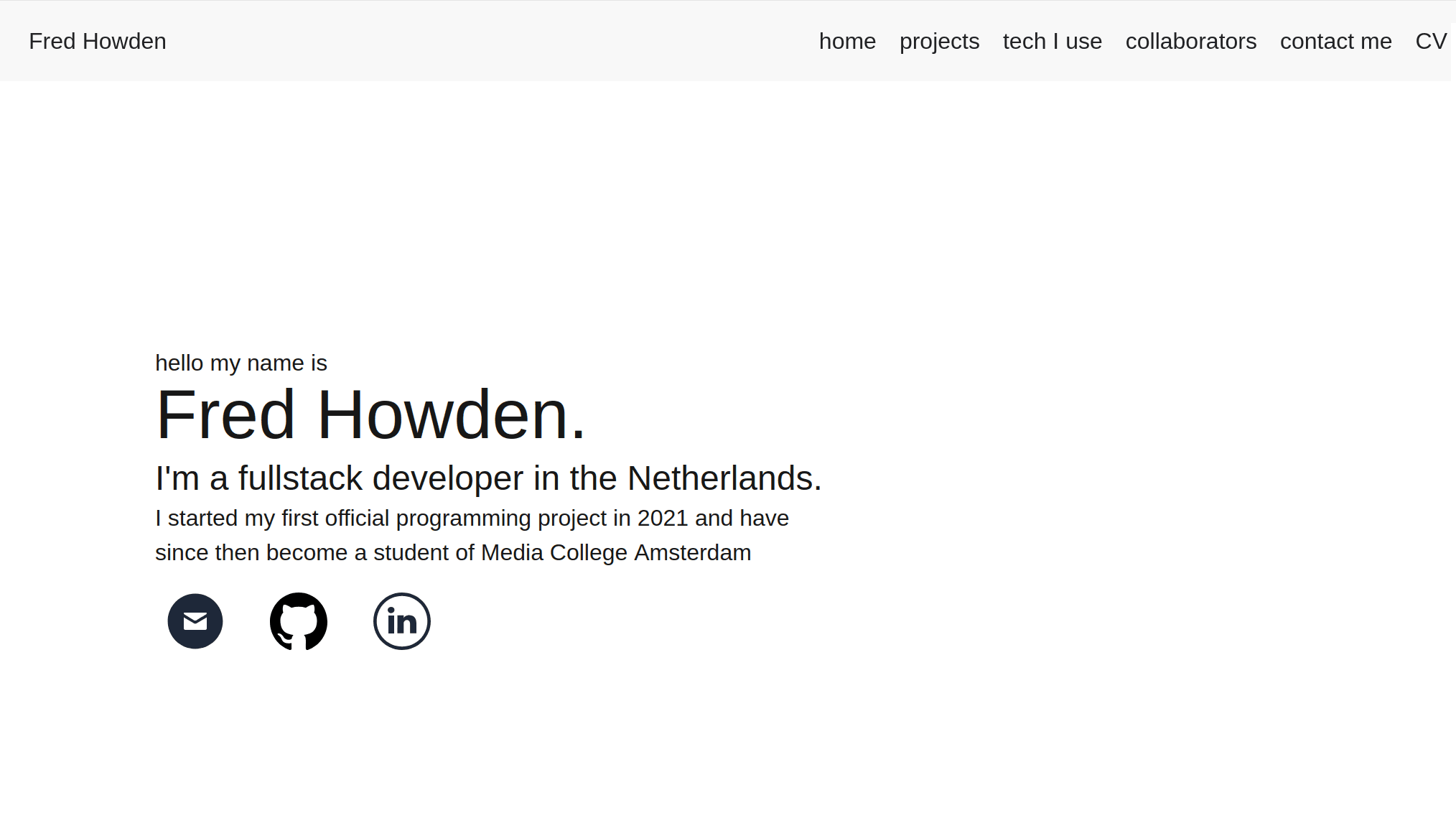 Image of the current website.